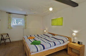 Ferienhaus Glashütte, Blick ins Schalfzimmer, Schleswig-Holsteinische Landesforsten
